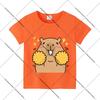 Capybara Summer Colorful T-shirts Child Polyester Short Sleeves Boy Cartoon Shirt Fashion Tops Girl Casuals Clothes Shirts Gift