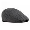 British Style Plaid Beret Hat for Men Women Retro Flat Cap Spring Autumn Newsboy Cap Fashion Duckbill Hat Unisex Cabbie Cap