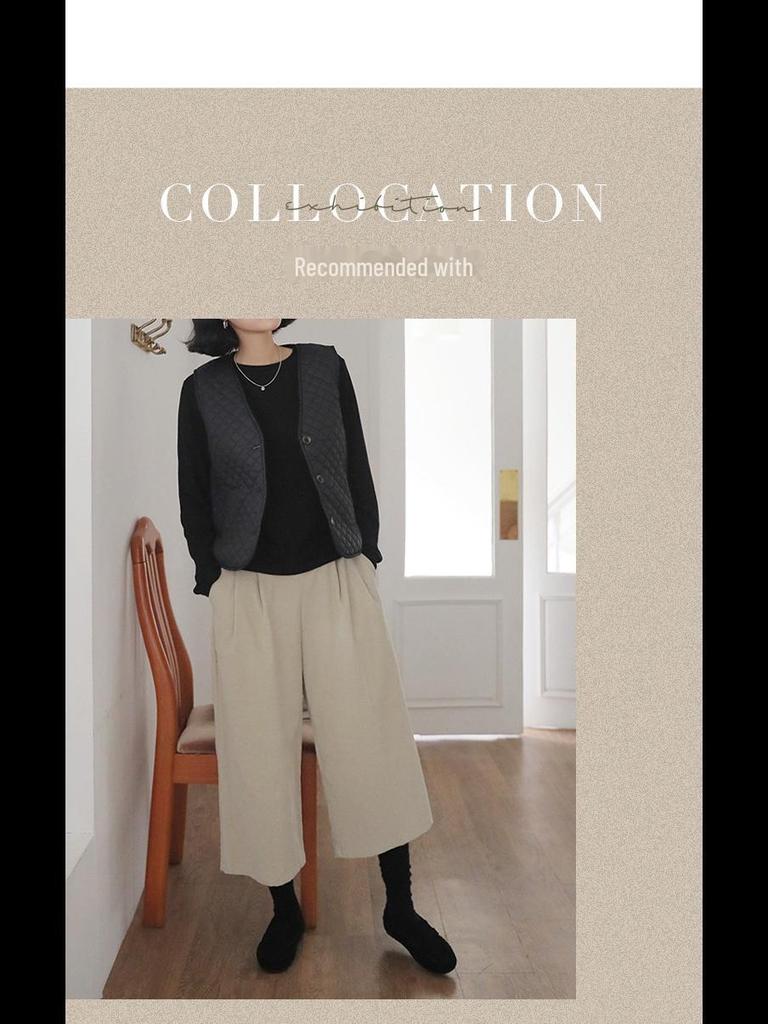 Wiosna 2025 Sztruksowe Krótkie Spodnie z Szerokimi Nogawkami: Luźny krój, Rozmiary od małych do plus size, Opcja z grubego aksamitu