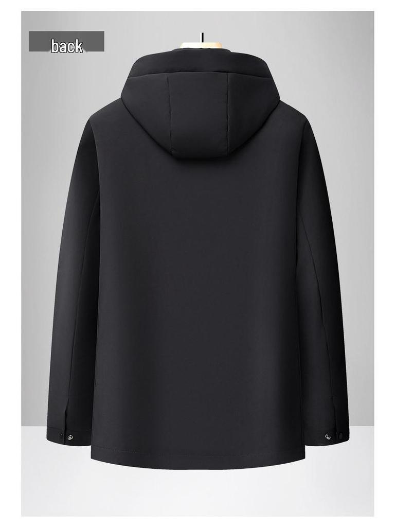 2025 Men's High-End Mid-Length Down Jacket with Detachable Liner - Cold-Proof and Casual for Autumn/Winter