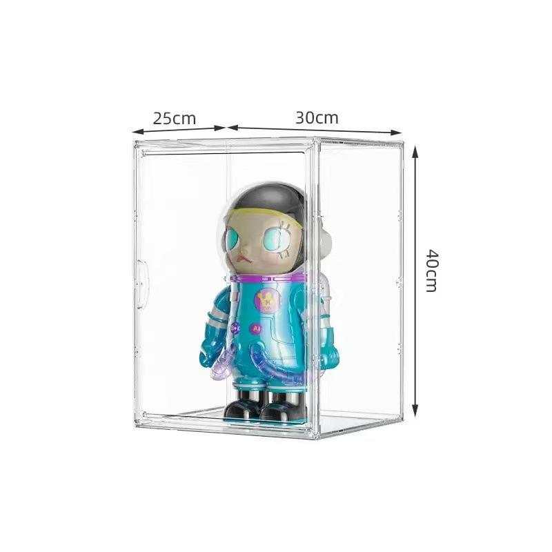 Acrylic Transparent Bookshelf: Dustproof, Large-Capacity Magazine & CD Display Box.