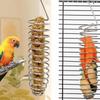 Spiral-Vogelfutterständer Bissfest Papageien Futterspielzeug Vogel Futterspender Ständer Hinterhof