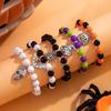 5Pieces Gothic Bracelets Halloween Beaded Handchain Pumpkin Pendant Bracelets