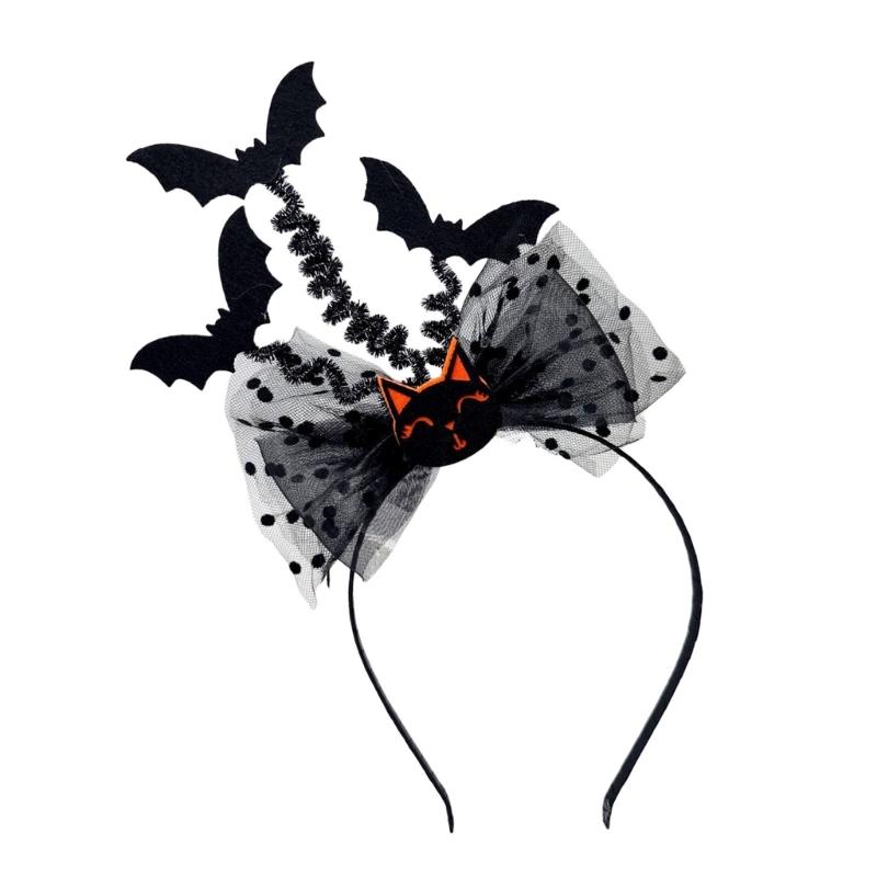 Gothic Bat Devil Hairband Soft Elastic Headwear Hair Hoop For Costume Event Themed Gatherings