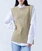 Topboy [2Pack] Regular Fit Cable Knit Round Neck Vest 6 Colors
