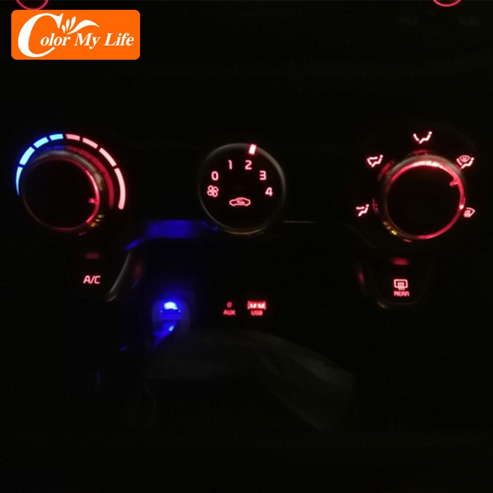 Color My Life Klimaanlagenknopf für Kia Rio K2 KX Cross für Hyundai Solaris 2017 - AC Heizungsregelschalter