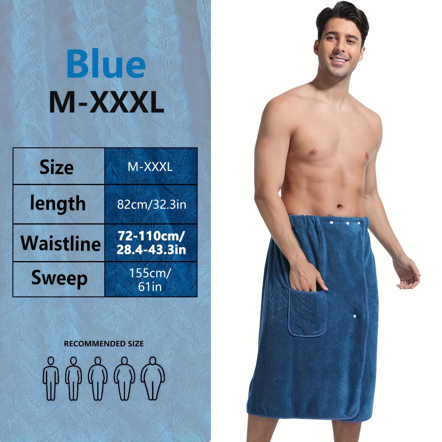 82x155cm 280GSM bath skirt for M-XXXL. Quick-dry, absorbent for spa, beach, travel.Unisex plus-size robe & oversized bath towel.