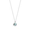 PANJBJ 925 Sterling Silver Blue Crystal Necklace for Women Design Minimalism Sweet Extremely Fine Jewelry Birthday Gift Dropship