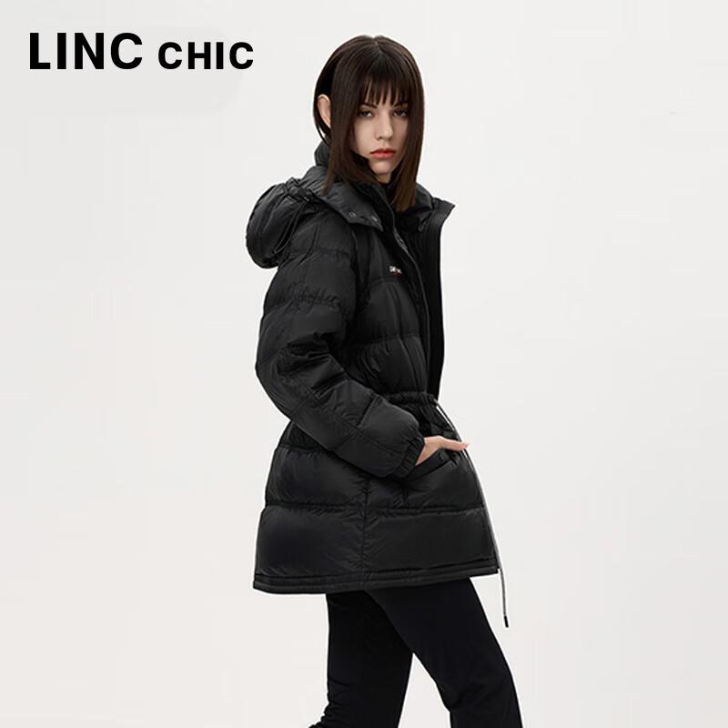 Женский пуховик средней длины Jinyujie с капюшоном S (fits under 120 jin)