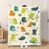 1 Flannel Throw Blanket Dinosaur Daily Life Fun Activities 3 Shawl Blanket Nap Blanket Sofa Blanket Lightweight Soft Comfortable W