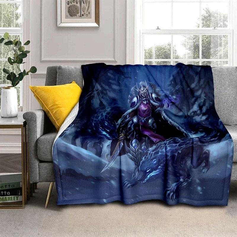 3D World Warcraft Super Burning Beauty Printed Blanket Creativity Super Soft Flannel Is Suitable For Sofa Or Bed Yoga Blanket