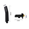 Black Chrome Bath Hand Shower Set Wall Mount Hand Held Brass Shower Head Copper Holder Stainless Steel Hose Water Saving Sprayer