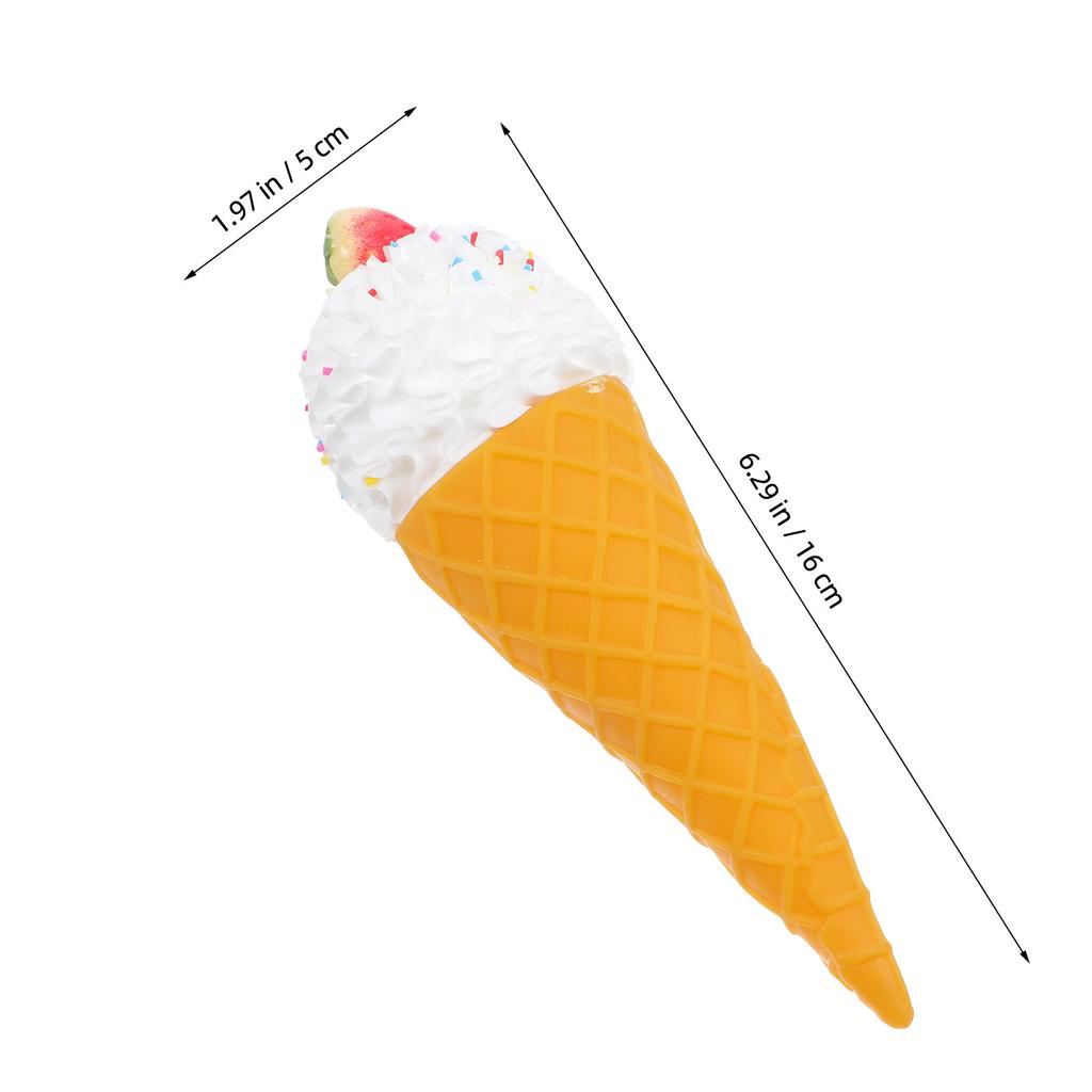 Realistic Ice Cream Cone Prop Lifelike Simulated Ice Cream Cone for Dessert Shop Party Food Display Photography Decoration