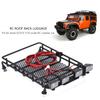 Medium Size Roof Rack with Light Square Luggage Carrier for 1 To 10 RC Crawler Car SCX10 Accessory with Four White Light