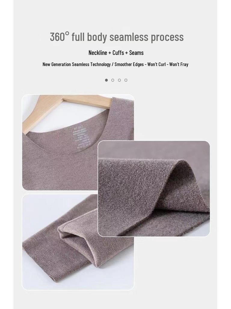 Girls' Fleece-Lined Thermal Underwear Set for Fall and Winter