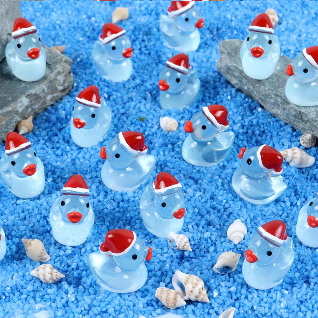 Luminous Christmas Mini Yellow Duck Resin Ornament