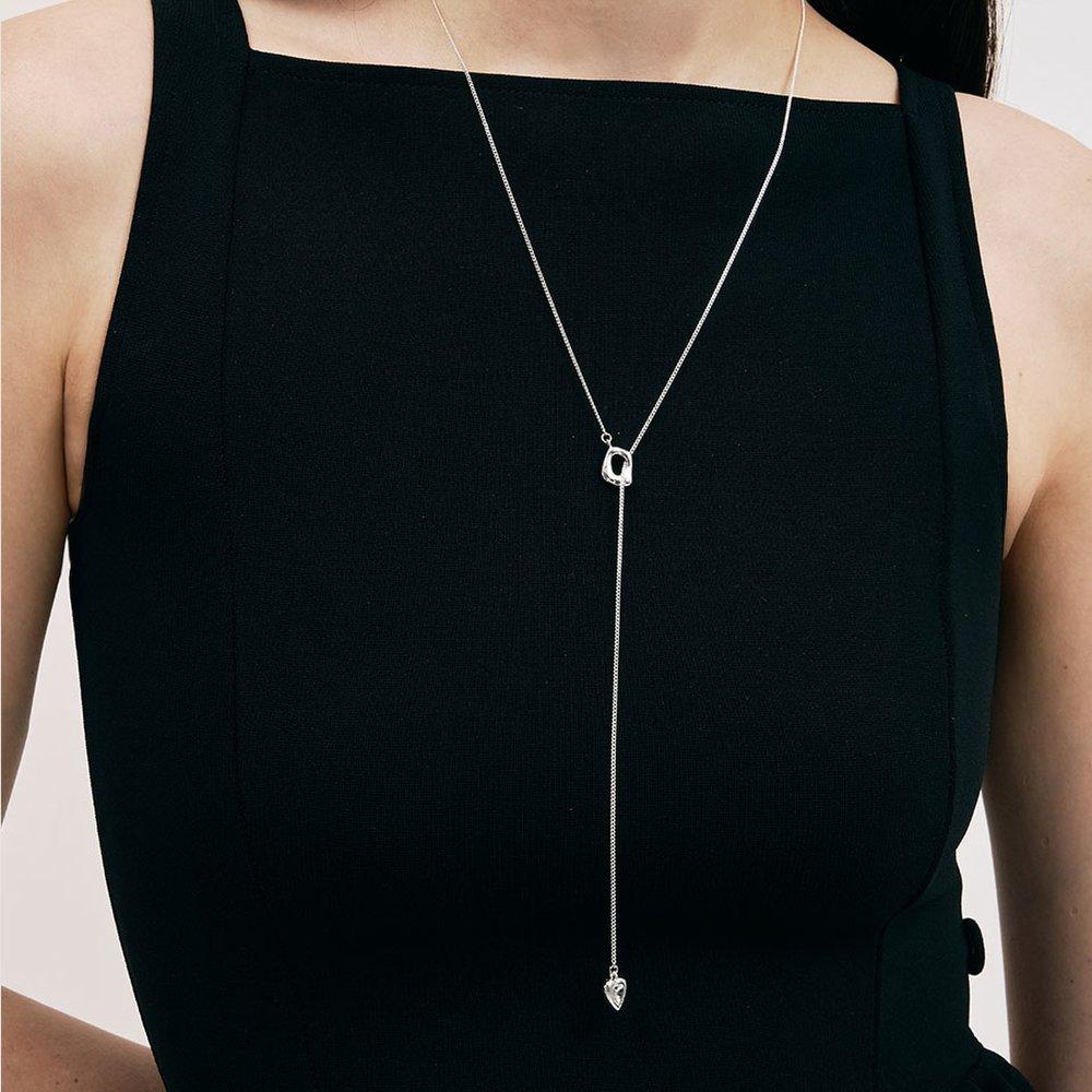 Y Drop Heart Necklace