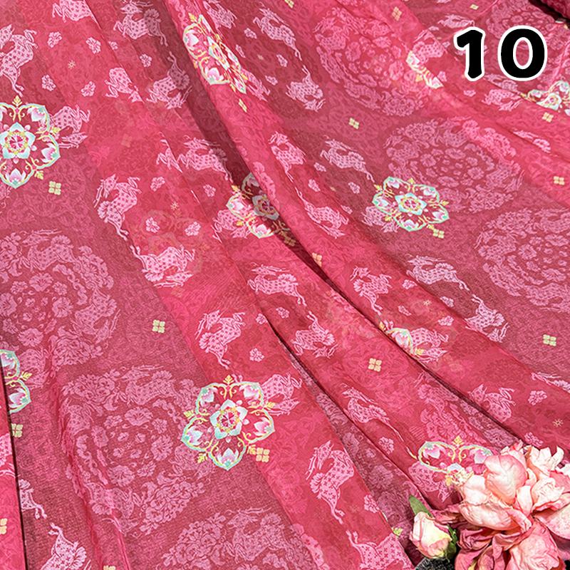 100*150cm Chinese Ancient Classical Traditional Chiffon Fabric For Sewing Hanfu Dress Horse Face Skirts Stage Costume