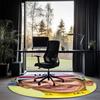 Tadej Pogacar Printed Round Rug Carpet Chair Rug Area Rug Entryway Doormats,for Office Chair Living Room Bedroom Kitchen Room.