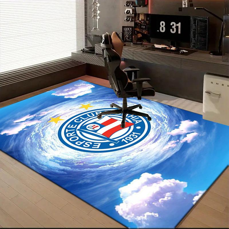 Ba-hia Sports Club Emblem Printed Office Carpet Chair Cushion  Entryway Rug, Rugs for Living Room, Bedroom Christmas gifts