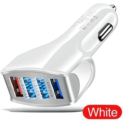 Autolader - QC3.0 - 4 poorten - Snel opladen - 12V-24V - 5V6000MA