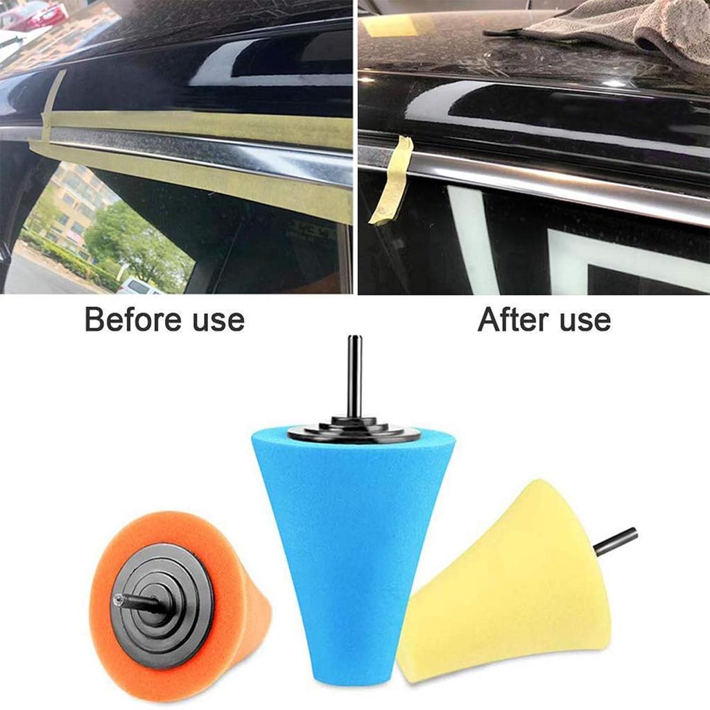 Car Buffers And Polishers Kit For Drill, 14Pcs Drill Polishing Wheel Foam Ball Buffing Pads Sponge Ball For Automotive Car Wheels Care, Metal,