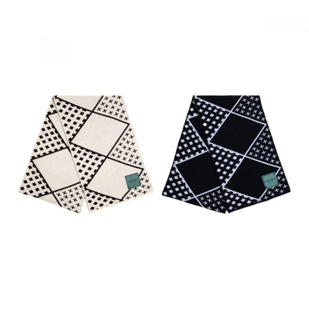 Ana Maison Diamond Cashmere Jacquard Muffler Km Diamond