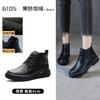 Leather Martin Boots Women's 2025 Popular Autumn and Winter Skinny Boots Maillard Short Boots Versatile Brown Knight Boots