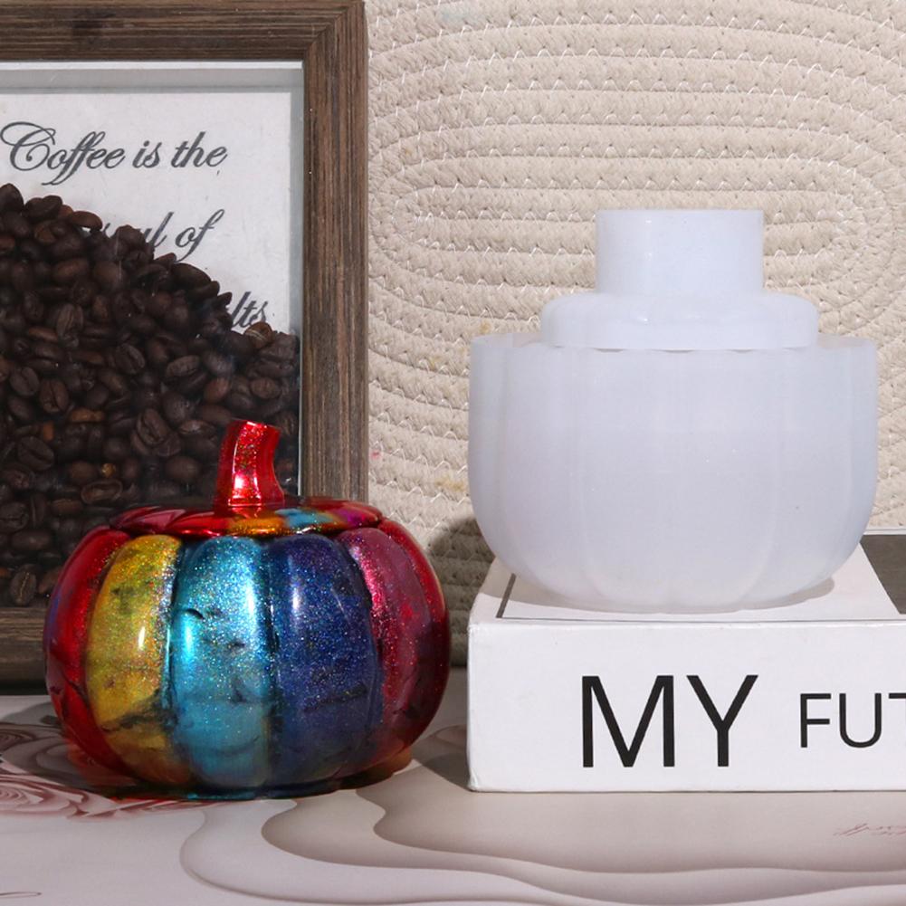 Halloween Silicone DIY Pumpkin Candle Mold Pumpkin Candlesticks Mold Pumpkin Shape Candle Mold for Party Decoration