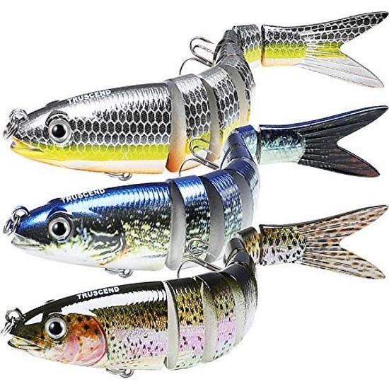 TRUSCEND Swim Max Fishing Lure BKK Hooks Easy Catch WigglingVibrationRattle SoundGurgling Sound Made High-Strength Dyneema Fiber Suitable Various Fish