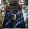 Juventus FC bedruckter Flanell-Teppich rutschfest weicher Polyester-Bodenbelag Indoor-Dekormatte für Schlafzimmer Wohnzimmer Sofa