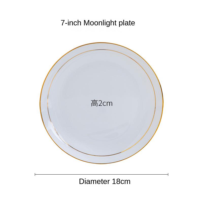 Ceramic Dinner Set Hotel Steak Spaghetti Flat Sum Minimalist Round Tableware