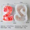 DIY Digital Shape 2 3 7 9 Silicone Candle Mold Lily Peony Rose Flower Number Plaster Molds Arabic Number Resin Decoration Mould