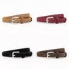 Minimalist Leather Belt For Women With Pin Buckle For Casual And Office Wear