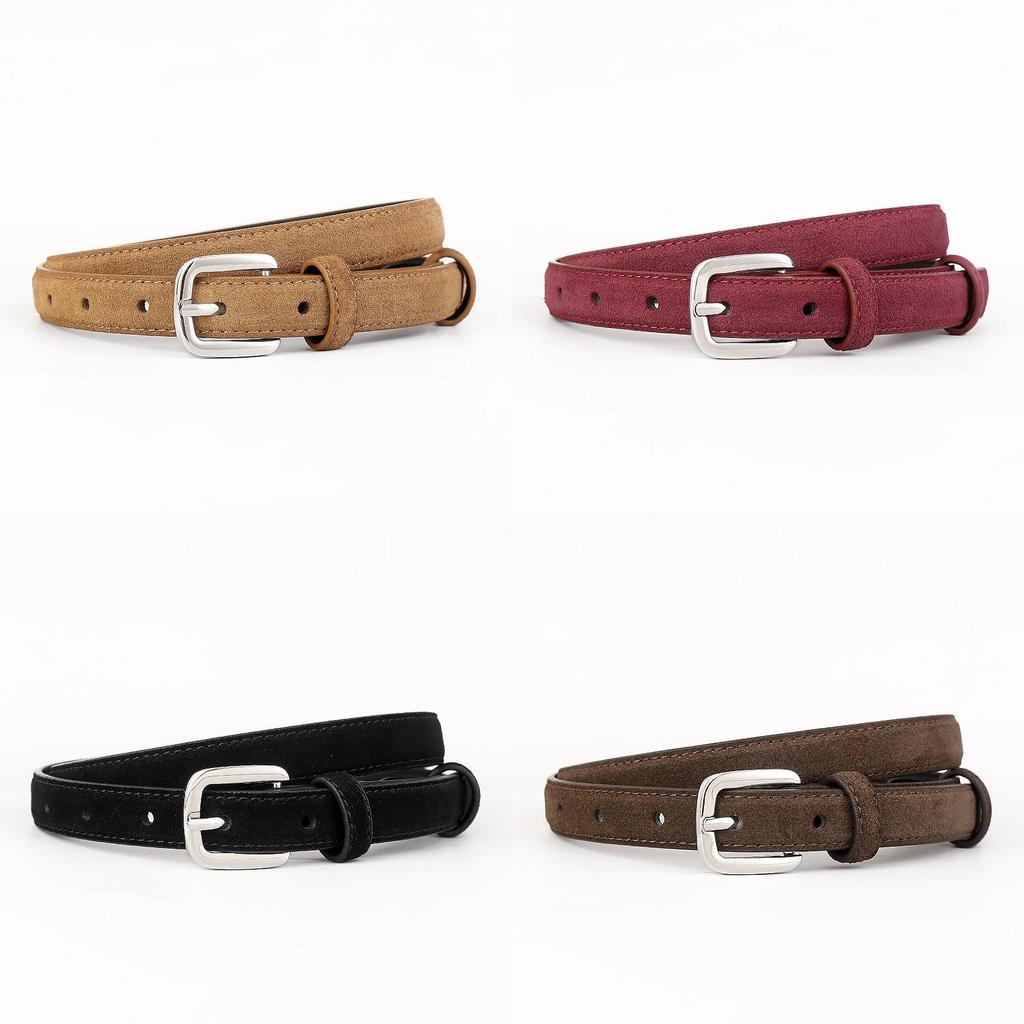 Minimalist Leather Belt For Women With Pin Buckle For Casual And Office Wear