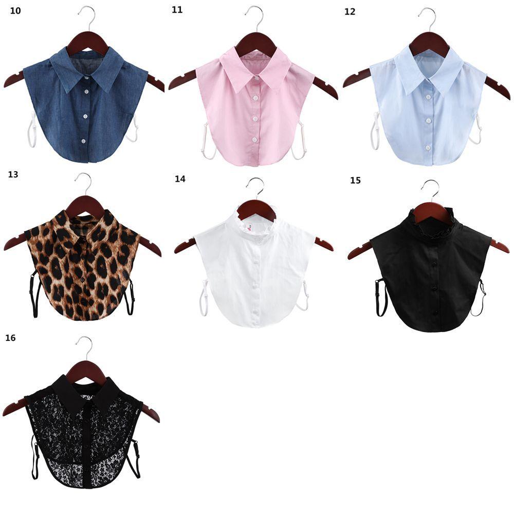 Women Men Lace Cotton Shirt Fake Collar Clothes Accessories Lapel Blouse Top False Tie