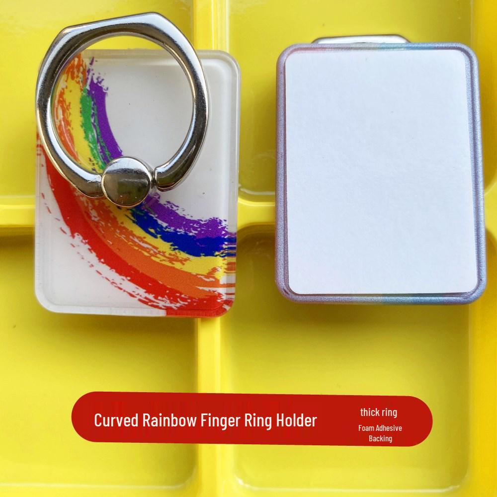 Trendy Rotating Acrylic Phone Ring Holder Stand - Colorful, Lazy Design for Men & Women