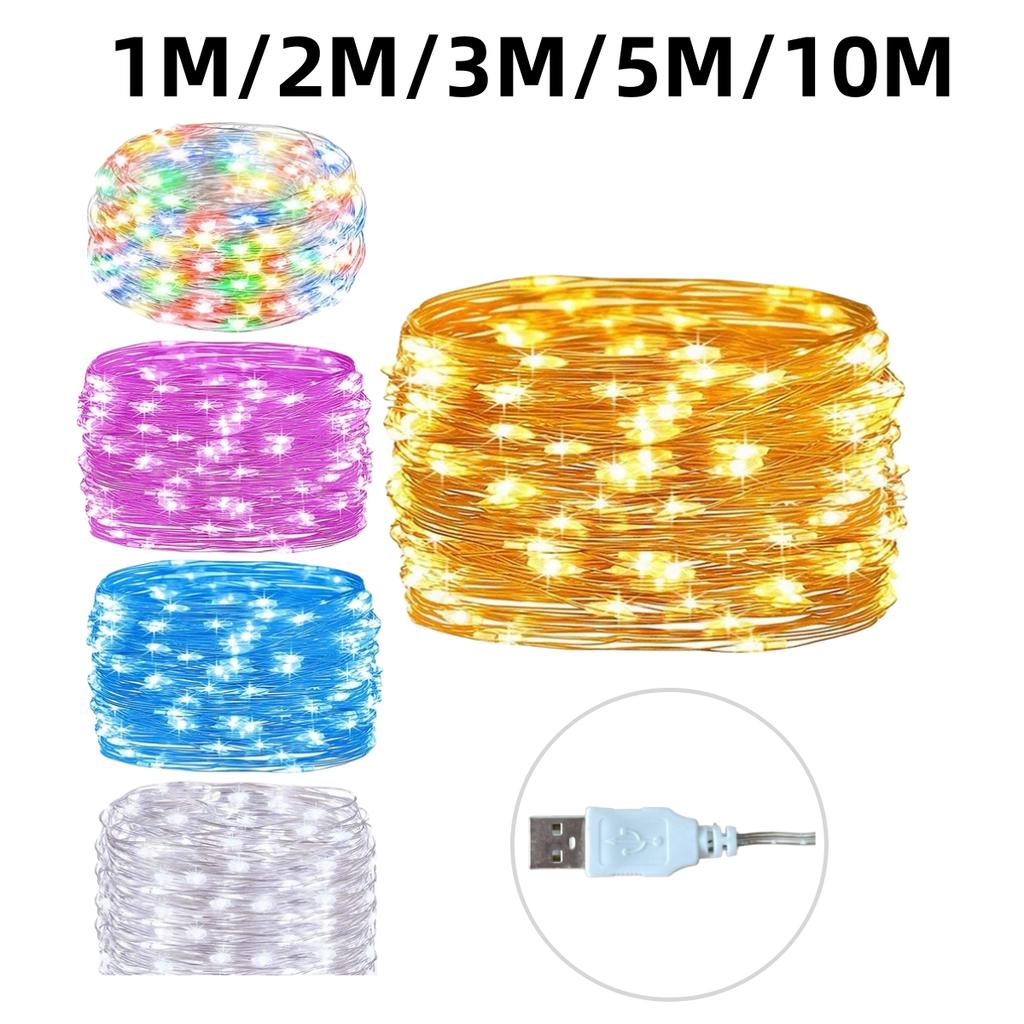 5M/10M USB Fairy Light  Year LED Christmas Light Waterproof Copper Wire String Light for Wedding Garland Party Curtain Light