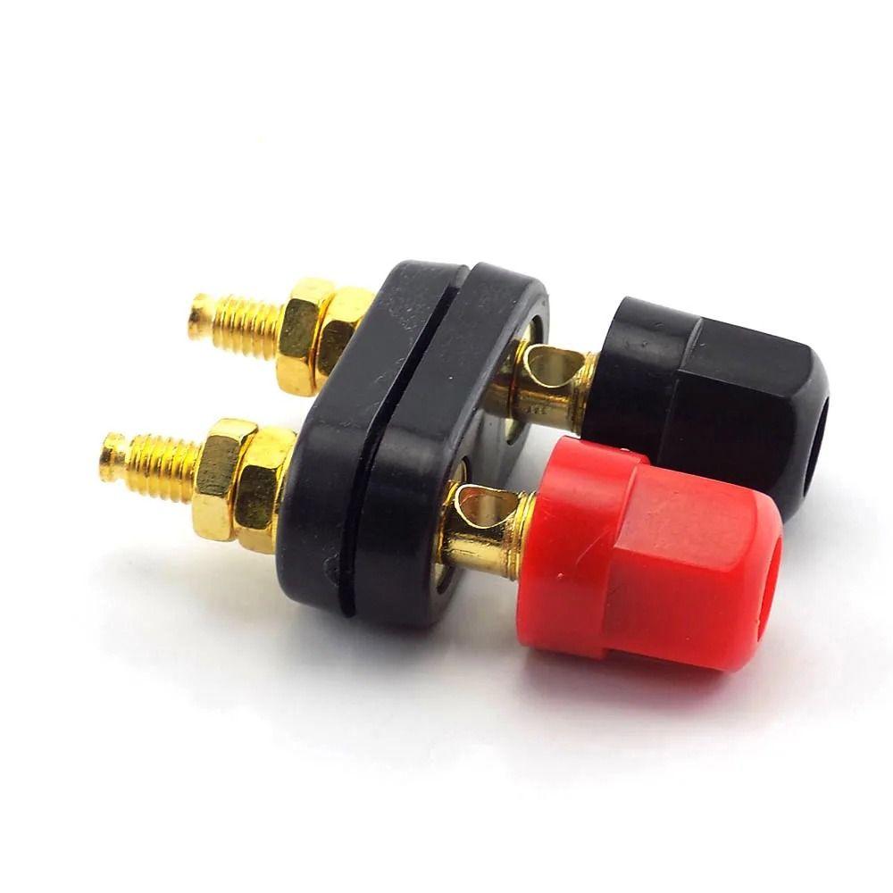 1Pcs Red Black Banana Plug Connector for Audio Amplifier Speaker Audio Port Wiring Connection