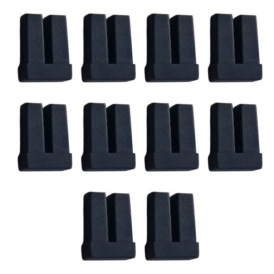 10Pcs LC Dust Caps SFP XFP SFP+ Fiber Optic Optical Transceiver Module Duplex LC Black Rubber Anti-Dust Covers Protectors Guards
