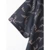 Men's Striped Printed Lapel Short Sleeved Polo Shirt