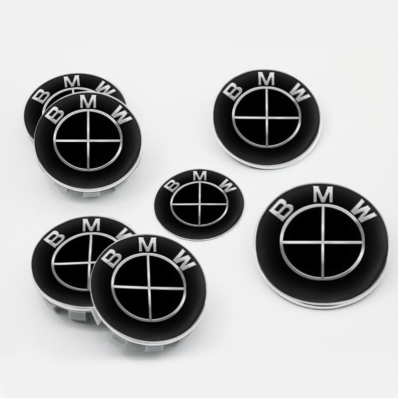 Car Emblem Steering Wheel Center Wheel Rim Center Cover Car Front Rear Logo Badge For BMW F30 F10 E90 E34 E53 E61 E62 Accessorie IH2