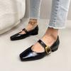 Fashion 2025 New Size  INS Brand Women Ballet Flats Shoes Soft Real Leather Pumps Shoes for Woman Strap Wedding T-Strap Heel Shoes