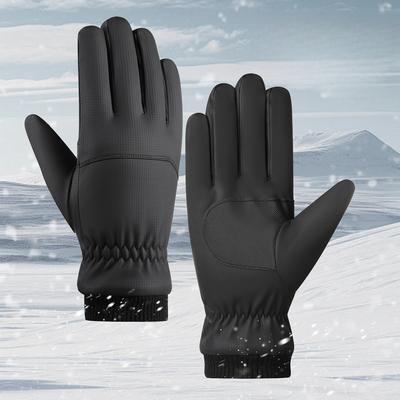 Warm Gloves for Men In Winter Windproof Waterproof Plus Velvet Thickened Warm Gloves for Sports Cycling Women's Touch Screen Warm Gloves
