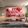 Valentine's Day Theme Decorative Banner Tapestry Spanish "Feliz Dia De San Valentin" Love Background Cloth Decoration