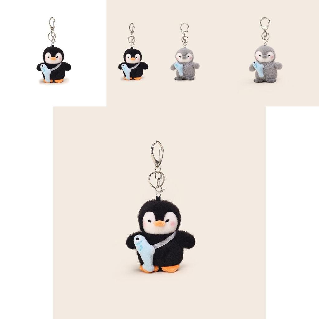 Portachiavi Peluche Pesce Pinguino con Materiale Morbido Per Regali e Accessori Carini