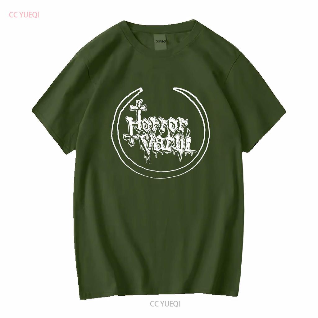 Tričko Horror Vacui Deathrock Goth Post Punk dlouhý nebo krátký rukáv vintage prané unisex strečové módní stylové měkké ležérní