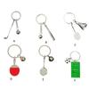 Sports Fan Keychain Tennis and Racket Charm Tennis Accessory Tennis Keyring Alloy Texture Suitable for Everyday Use