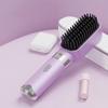 Cordless Hair Straightener Brush 4 Temperature Modes Adjustable LED Display Fast Heating Portable Travel Electric Hot Brush Curly Hair Styling