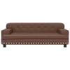 VidaXL Dog Bed, Pet Sofa with Wooden Frame, Basket for Puppies Indoor House, Brown 171878